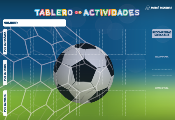 Tablero de Actividades - Diseño Fútbol